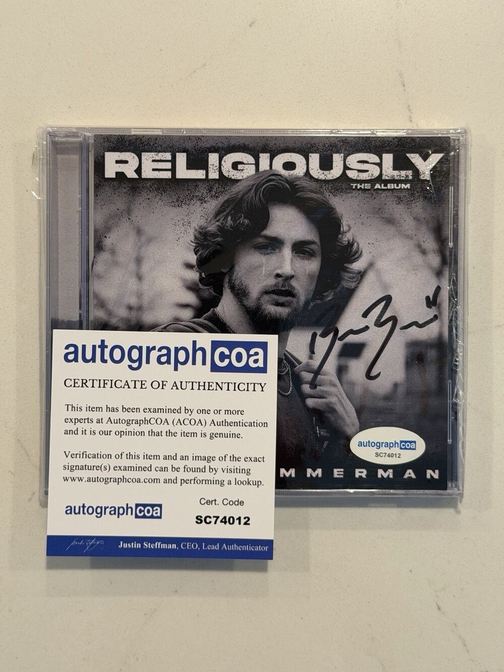 BAILEY ZIMMERMAN RELIGIOUSLY NEW CD SIGNED AUTOGRAPHED ACOA COA #3